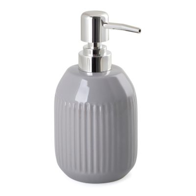 Szappanadagoló, Tierra, kőagyag, fényes szürke, 400 ml