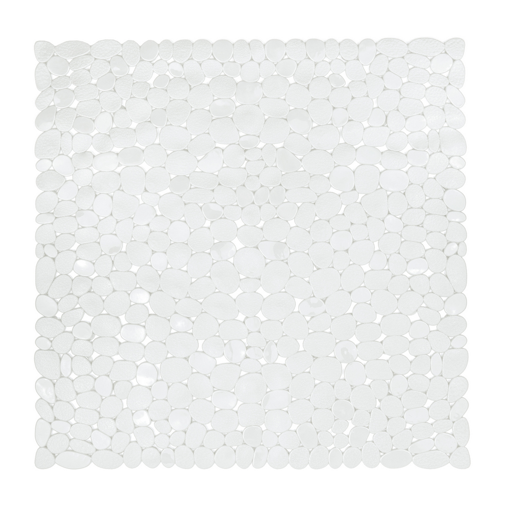 Csúszásgátló zuhanytálca-betét, kavics mintás, fehér, 54×54 cm