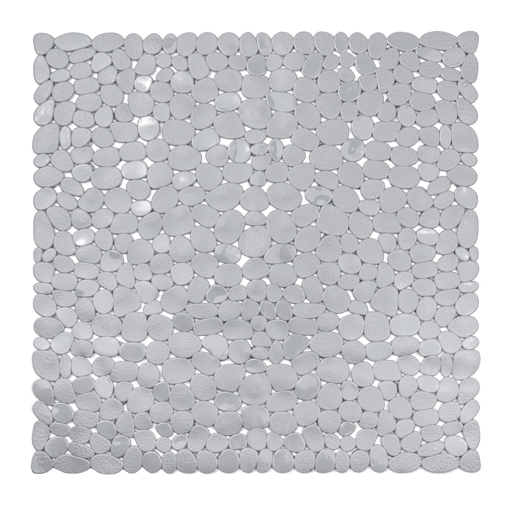 Csúszásgátló zuhanytálca-betét, kavics mintás, szürke, 54×54 cm