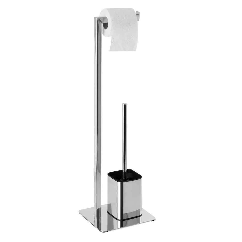 WC-garnitúra állvány, geometrikus, krómozott – 2. kép