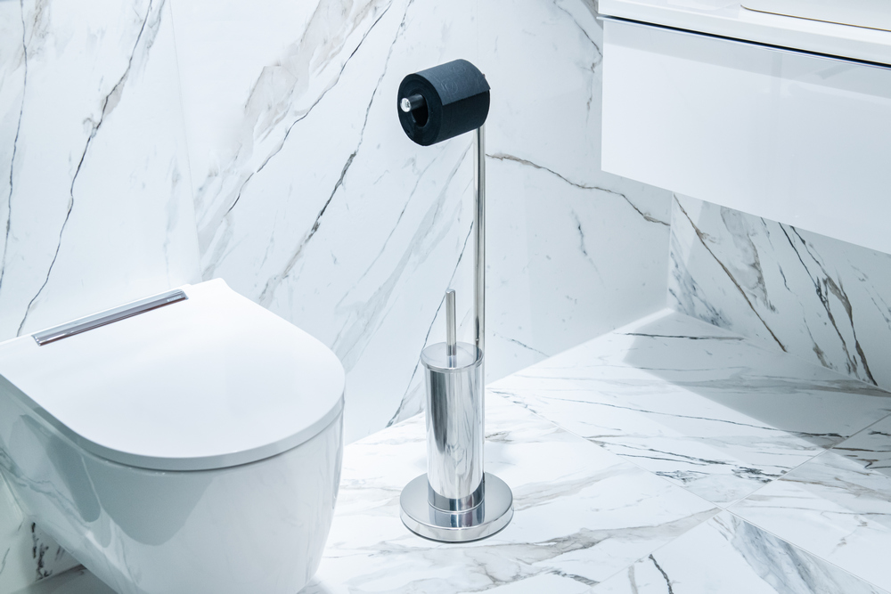 WC-garnitúra állvány kefével, rozsdamentes acél – 3. kép