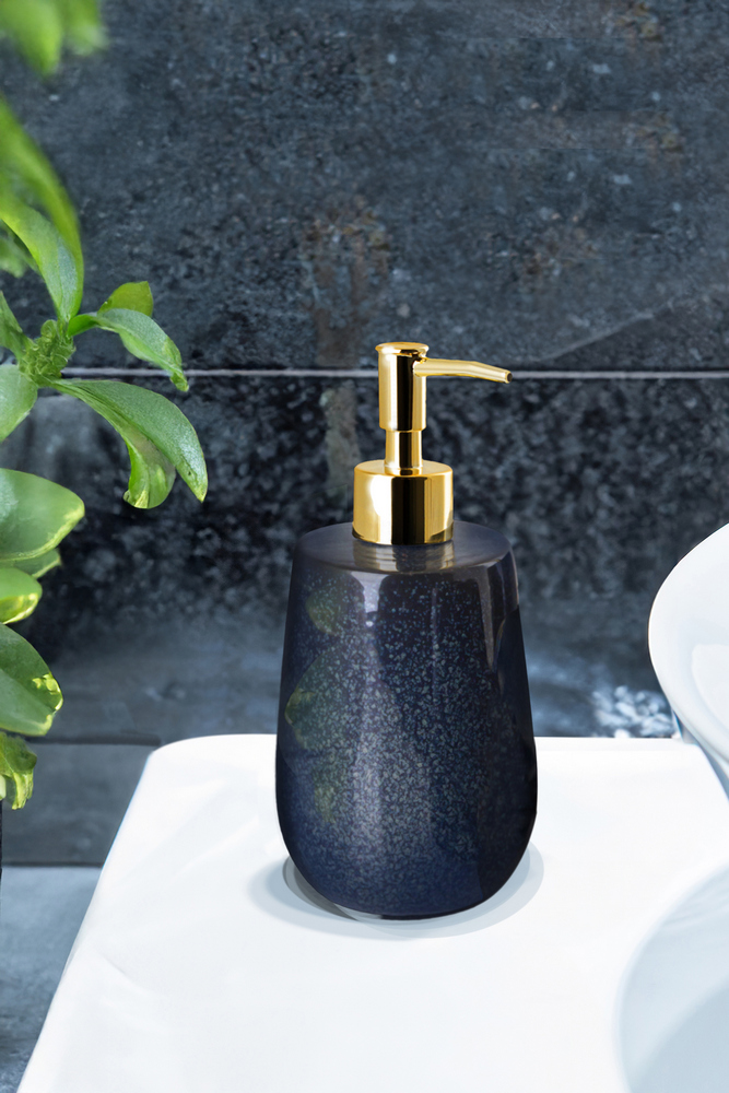 Szappanadagoló, Friki, kőagyag, sötétkék, 450 ml – 5. kép